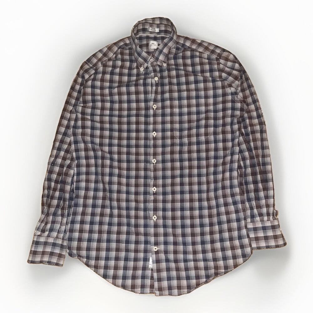 Peter Millar Plaid Button Up Shirt Medium 21x28